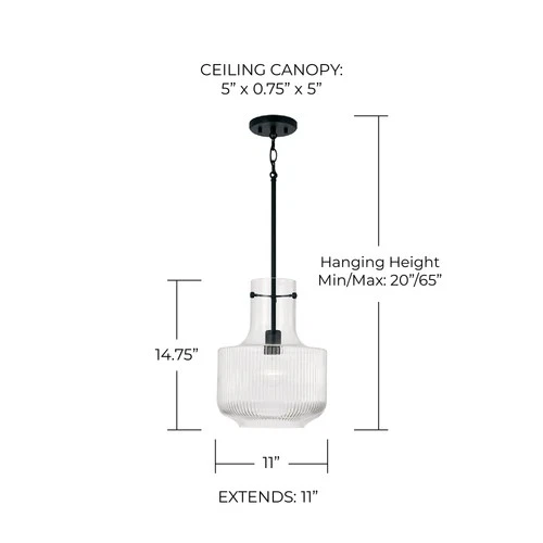 Capital Lighting 345111 Nyla 11"W Abstract Pendant - Picture 3 of 14