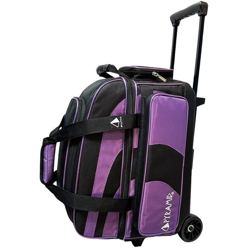 Path Pro Deluxe Double Roller Bowling Bag (Black/Purple)