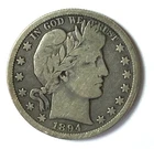 1894 S 50c Barber Silver Half Dollar Fifty Cents US San Francisco