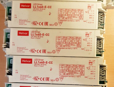 3 x Helvar Profi LED Treiber Netzteil LL1x40-E-CC 12v