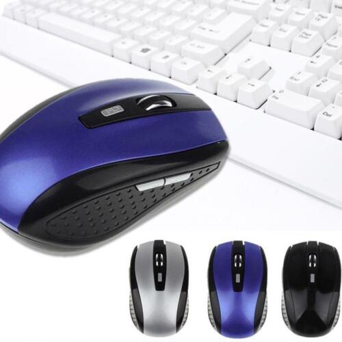 Cordless 2.4GHz Wireless Optical Mouse Mice Laptop PC Computer & USB Rece A9Y9 - Photo 1/21