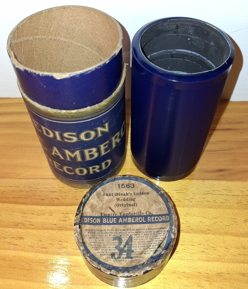 EDISON BA CYLINDER RECORD 1563 AUNT DINAHS GOLDEN WEDDING EMPIRE