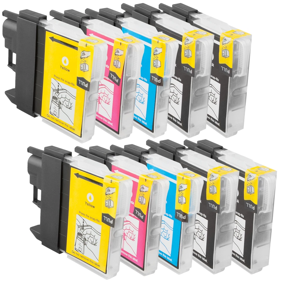 10 Patronen für Brother LC1100 MFC-490 CN MFC-490 CW MFC-5490 CN MFC-5890 CN XXL - Bild 2 von 4