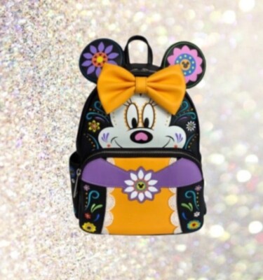 Loungefly Disney Minnie Mouse Sugar Skull Cosplay Mini Backpack Minnie Mouse Sugar Skull Disney Loungefly Cosplay Mini  main image 4