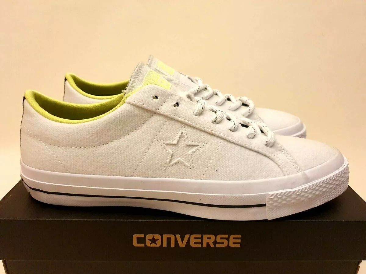 Initiatief lancering Oordeel Converse One Star Shield Canvas OX "White Volt" Lunarlon New (10US) Cons  Chuck | eBay