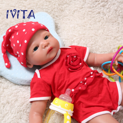 21'' Silicone Reborn Baby Doll Handmade Newborn Lifelike Realistic Baby Girl