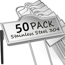 50/25 Pack Weatherproof Large Metal Plant Labels Garden Markers Tags Flowers New