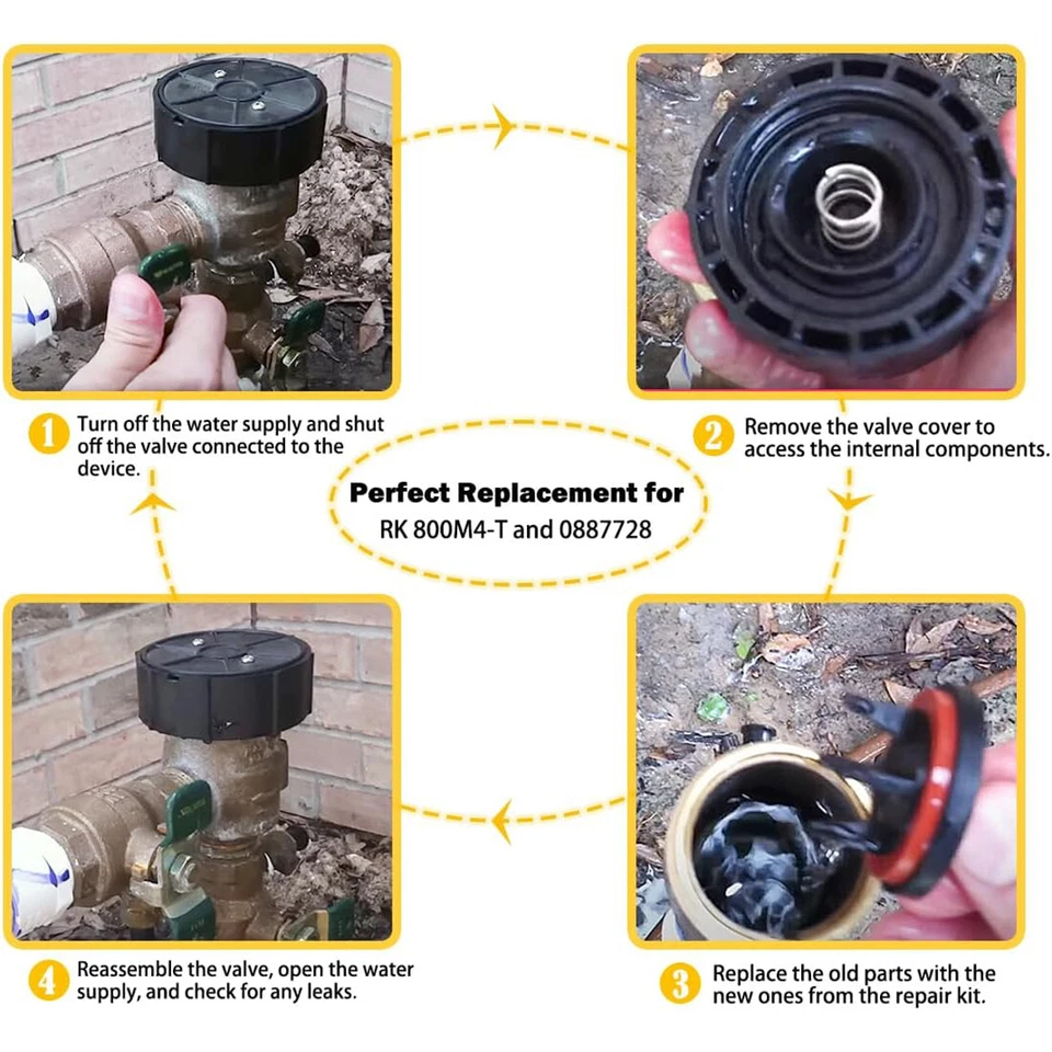 0887728 RK 800M4-T 1" Total Rebuild Kit for Watts 1" 800M4 and 800M4-FR Series - Image 3 of 4