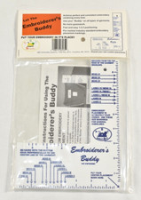 ABC Embroidery Systems EMBROIDERER'S BUDDY Ruler for Ladies Mens Placements NAVY