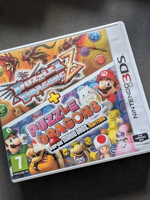 PUZZLE & DRAGONS Z + PUZZLE & DRAGONS SUPER MARIO BROS - 3DS - V/G CONDITION - Image 1 of 2