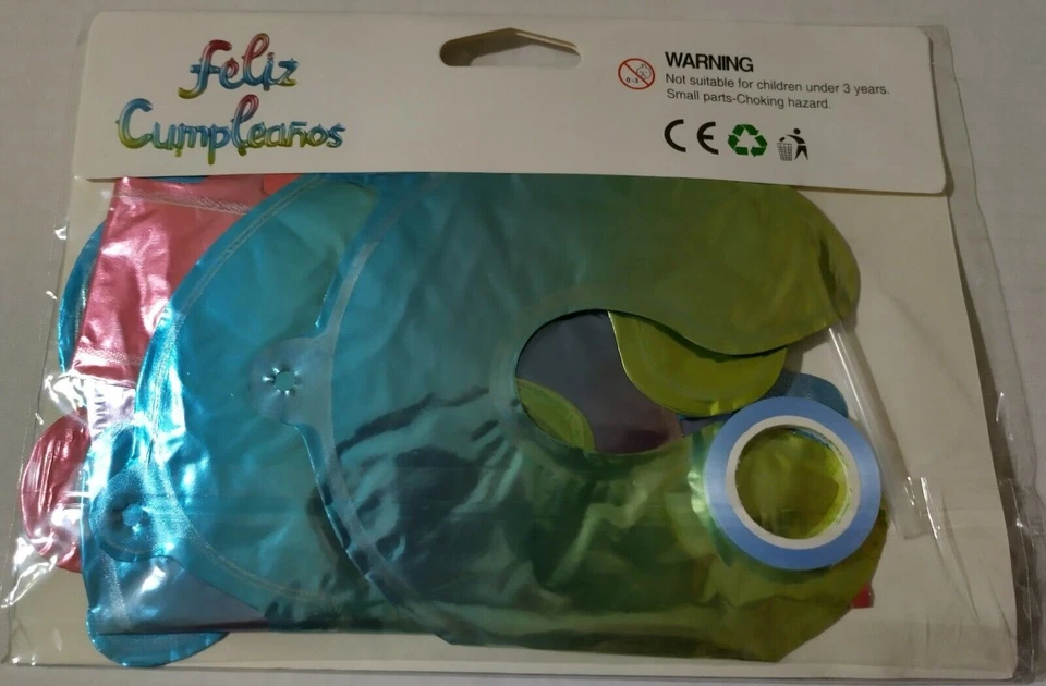 Globos de Lámina Arco Iris Claro 16" Feliz Cumpleaños Banner Decoración Evento Fiesta Foto 2 de 3