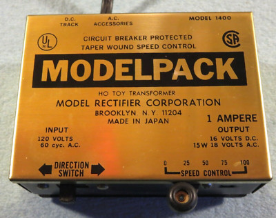 M.R.C. 1400 HO Scale MODELPACK Variable DC & Constant AC Power Pack