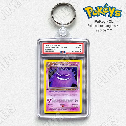 Dark Gengar 1st Edition Neo Destiny (2002) XL Size PSA "Graded" Pokémon Keyring