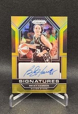 2023 Panini Prizm WNBA Becky Hammon Gold Prizm Auto /10 SP Stars Aces Coach