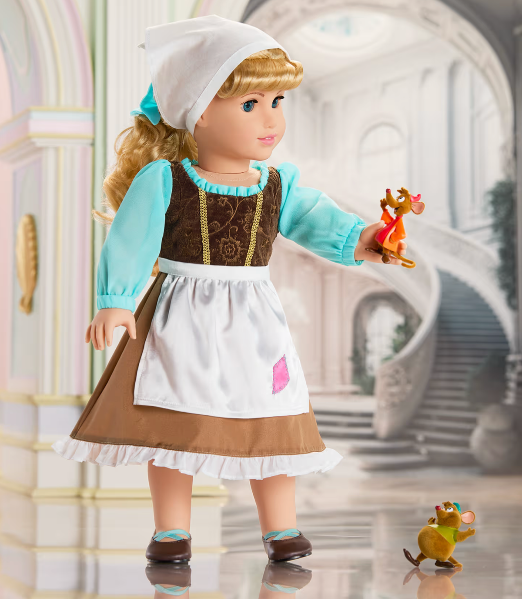NEW IN BOX American Girl Doll Disney Princess Cinderella's Day Work Dress  Mice