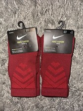 2 Nike Vapor Dri-Fit Football Crew Sock Burgundy SX5698-677 YTH 5Y-7Y MEN 6-8