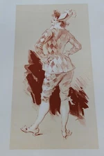 Jules Cheret original Maitres de l' Affiche lithograph art nouveau HARLEQUIN