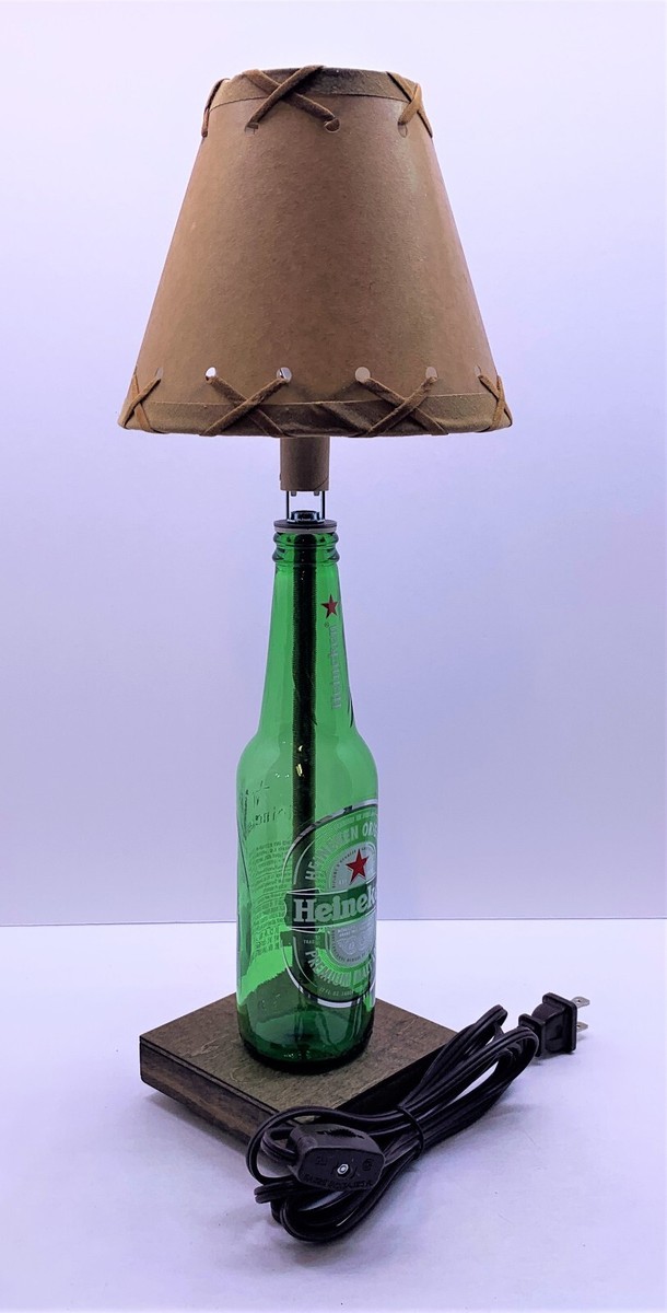 Complete Package Heineken Beer Bottle TABLE LAMP Candelabra Bulb
