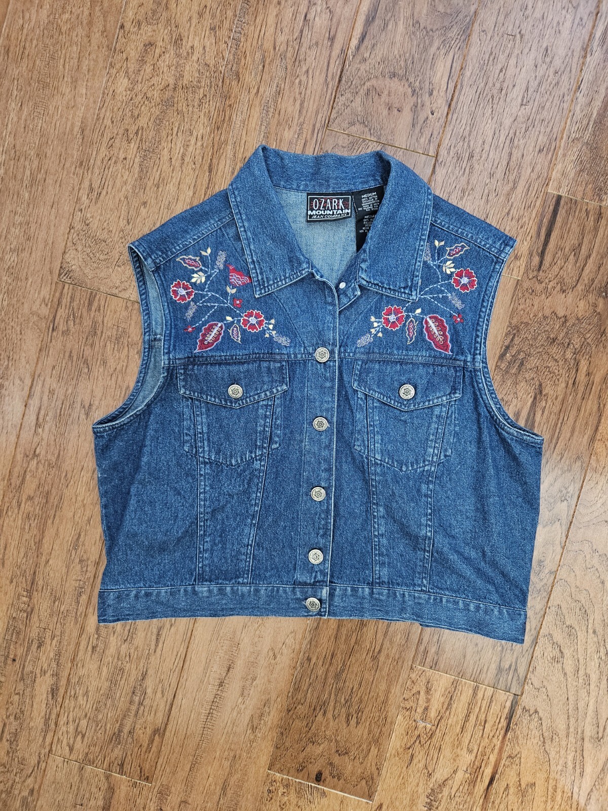 Women's Ozark Mountain Jean Company Embroidered Denim Vest eBay