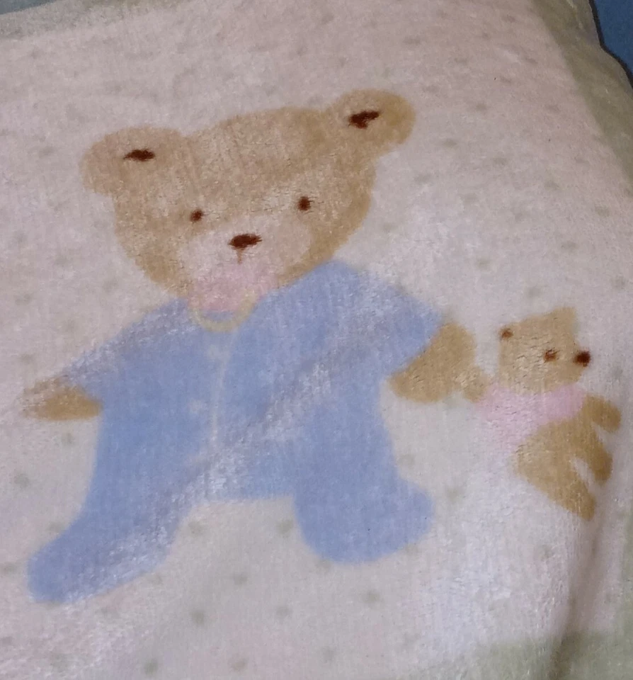 Carter's Hide Seek Bunny Bear Minky Peluche Bebé Cuna Manta De Colección 30" x 45" X Foto 3 de 4