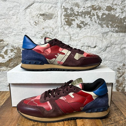 Valentino Garavani Red Camo Rock Runner Sneaker Size 8 (41)