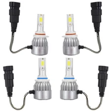 4x 9005+9006 LED Combo Headlights Bulbs High/Low Beam Kit For Honda Accord