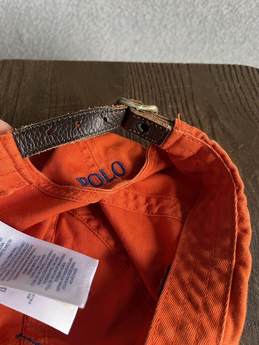 希少 90's vintage Ralph Lauren レザーストラップ 帽子 Vintage 90's Polo Ralph Lauren Seal Leather Strap Hat