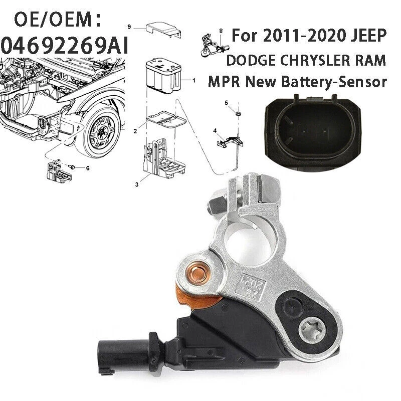 Sensor de batería 4692269AI para Jeep Cherokee 2011-2020/2013-2020 Dodge Ram 1500 Foto 2 de 4