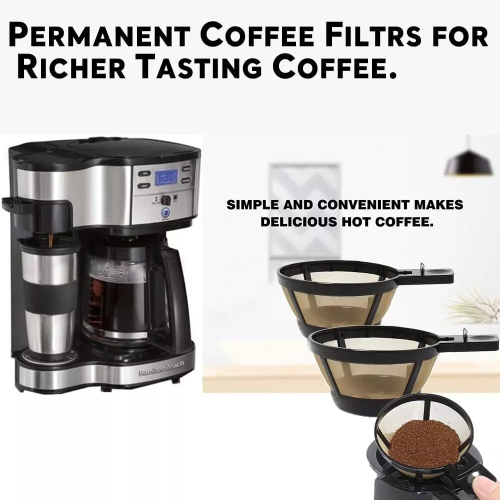 Reusable Coffee Basket Filter for Hamilton Beach 49980A 49980Z 47650 49933  3pcs