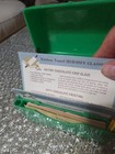 Vtg Bright Green Plastic Card Recipe Box With Memo Sheets & Pencil Hershey Recip — photo 10