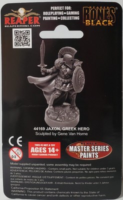 Figurine Miniature Jaxon Greek Warrior Bones 4 Reaper 40mm - Résine Pour JDR RPG - Neuf Référence 44169