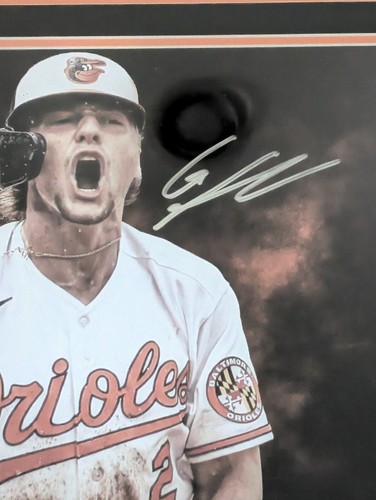 Gunnar Henderson Baltimore Orioles (#2) Signed 24 x 36 Framed Signed, Beckett! - Picture 2 of 3