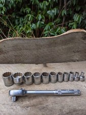 VINTAGE BRITOOL 1/2 DRIVE SOCKET SET WITH 11 ...