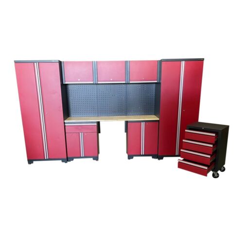 US PRO GARAGE STORAGE SYSTEM TOOL CHEST CABINET BOX RED / BLACK FINANCE OPTIONS - Picture 4 of 11