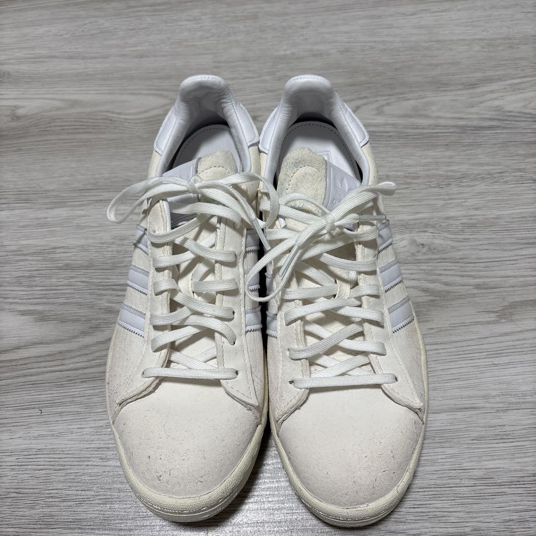 Adidas Men White Sneakers 8.5 US 26.5cm 3-Stripes Slight Denim Stain Adidas Men White Sneakers 8.5 US 26.5cm 3-Stripes Slight Denim Stain