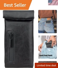 Versatile 3x6 Odor Proof Storage Pouch - Durable Travel-Ready Black Design