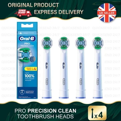 Oral-B Braun Toothbrush Heads 4 Pack | PRO Precision Clean – Affordable Price
