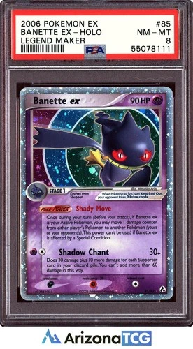 Pokemon 2006 Banette ex 85/92 Holo Legend Maker PSA 8