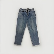 Hollister curvy ultra high rise mom jean stretch, tie waist, women's/junior's 11