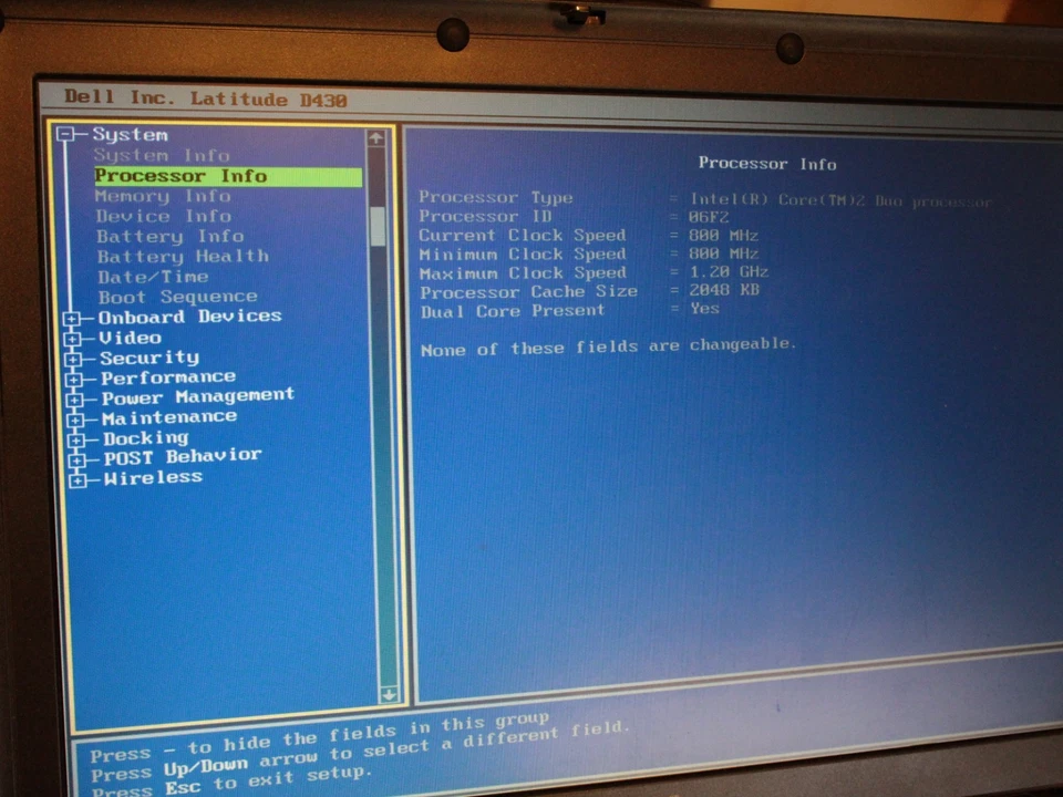 Dell Latitude D430 40GB HDD 2GB RAM Core 2 Duo 1.33GHz NO OS - CMOS BATTERY POOR, photo 3 of 5