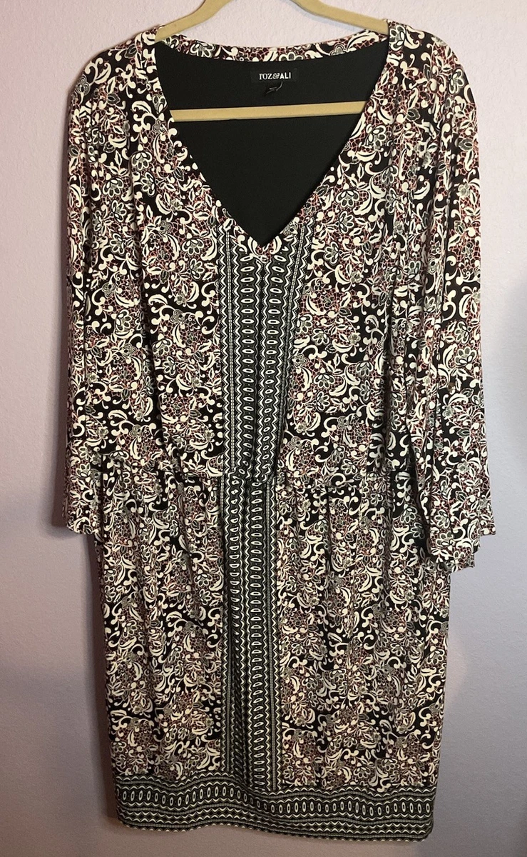 Roz & Ali Burgundy Long Sleeve Blouse Size 2X (Plus) - 62% off