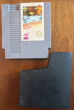 Metroid NES Nintendo 5 Screw Cartridge w/ Dust Sleeve Tested Working Authentic