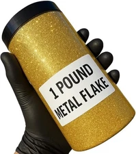 LiME LiNE 1 lb Metal Flake .008 Gold-Automotive Grade for Custom Paint, Lowrider
