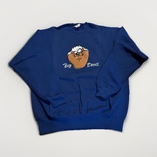 Vintage Looney Tunes Taz Devil pullover crewneck Boot Blue Size XL Deadstock