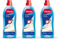 Vileda 1-2 Spray Active Cleaner, 3-Pack of 750ml Streak-Free Floor Solution