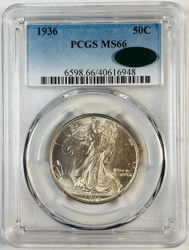 1936 P Walking Liberty Half Dollar PCGS MS-66 CAC