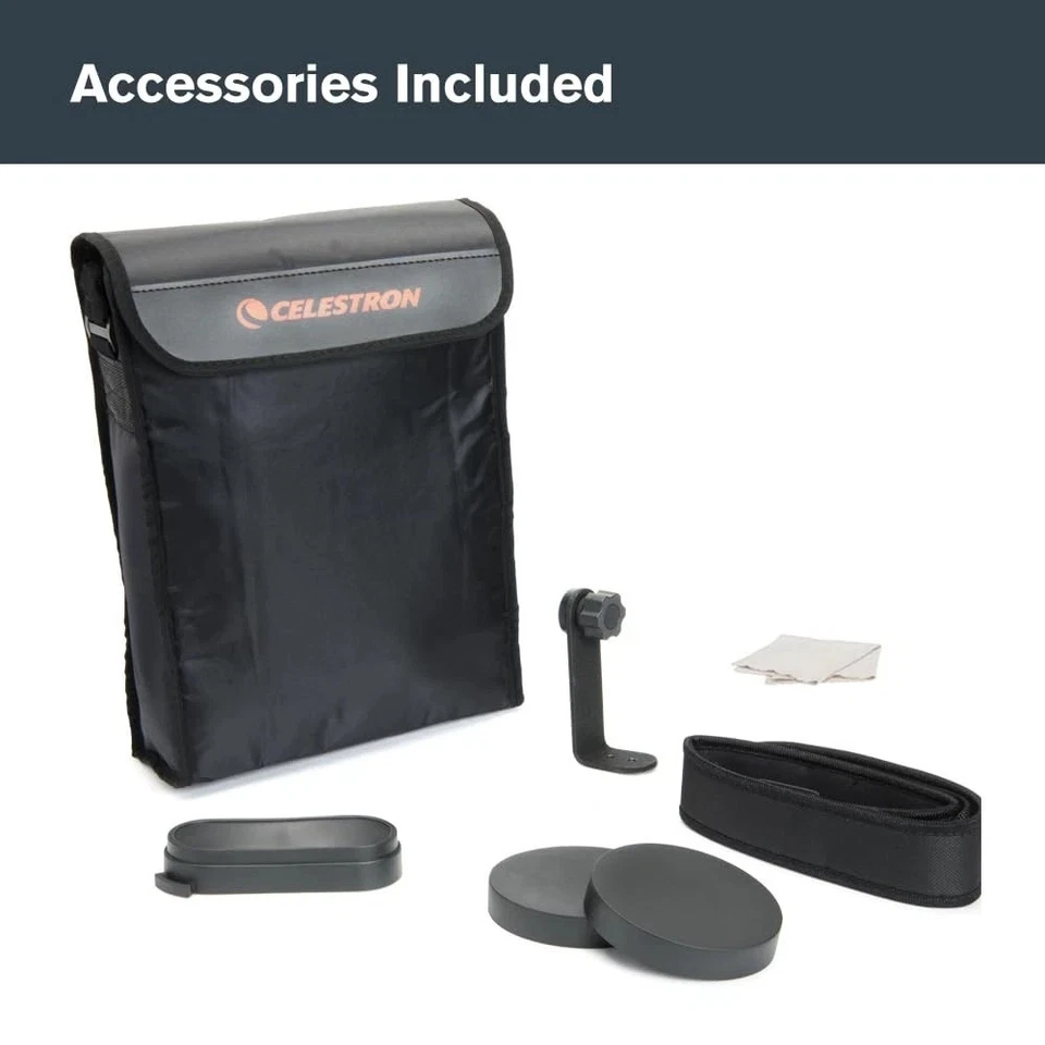 Celestron SkyMaster 15-35x70 Zoom Binoculars Astronomy Outdoor w/ Tripod Adapter - Image 3 of 4