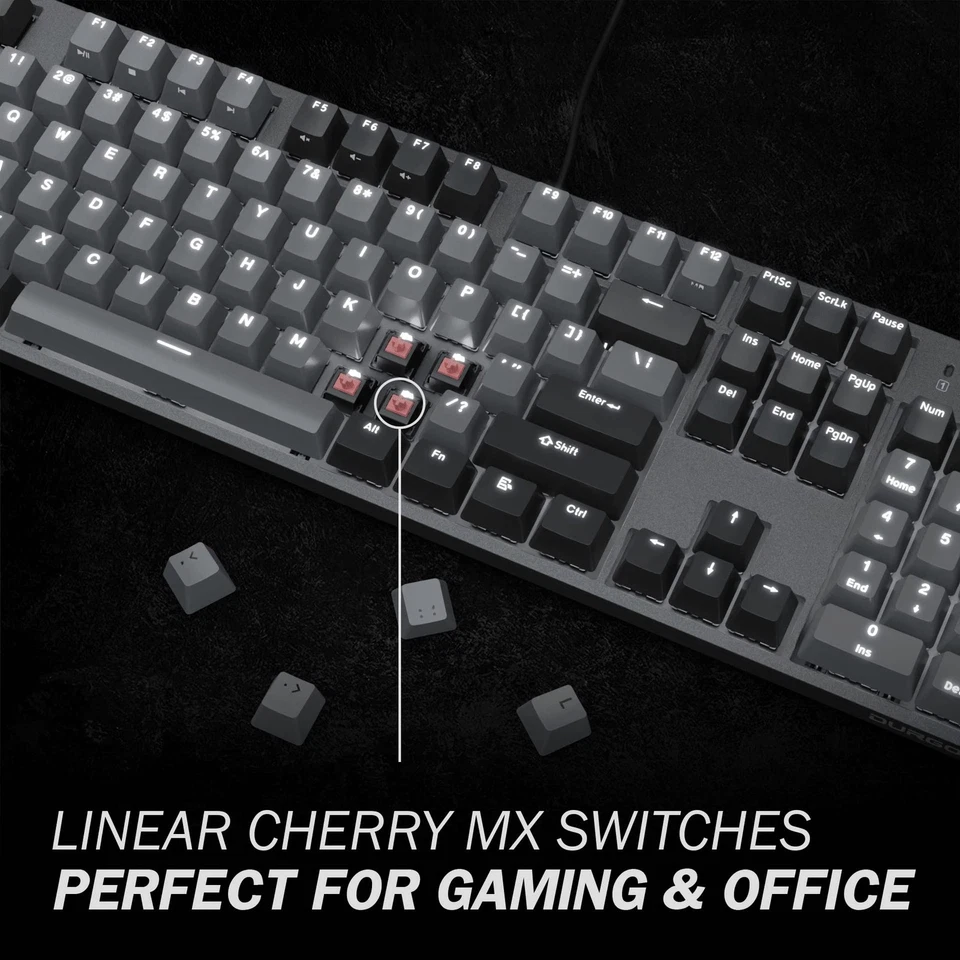 K310 Corona White Backlit Full Size Mechanical Keyboard | 104 Keys Full Size ... - Image 3 of 4