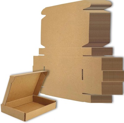 6X4X1 Inches Small Shipping Boxes Set of 50 - Brown Mailer Corrugated Cardboard