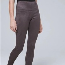 White House Black Market Runway Faux-Suede Leggings   Gray   Size 2